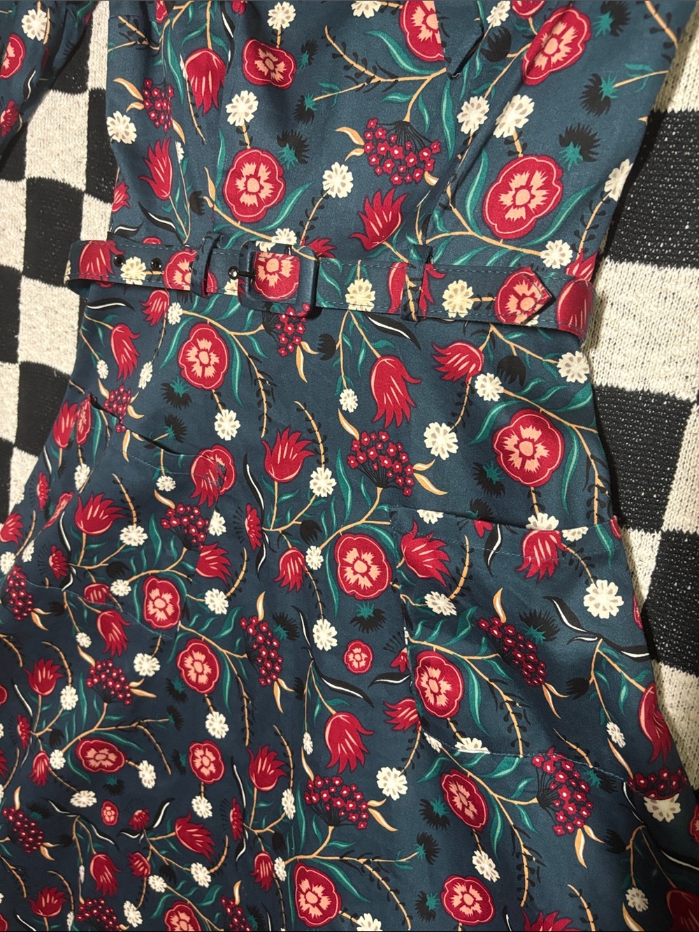 NWT ModCloth x Collectif Darcey Poppy Floral Swing Dress - Picture 5 of 12